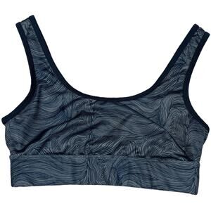Joy Lab Sports Bra Blue Printed Scoop‎ Neck Sleeveless Active Top Women's Small